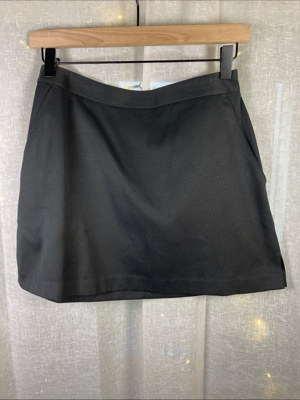 Tail Black Mini A-Line Tennis Skirt